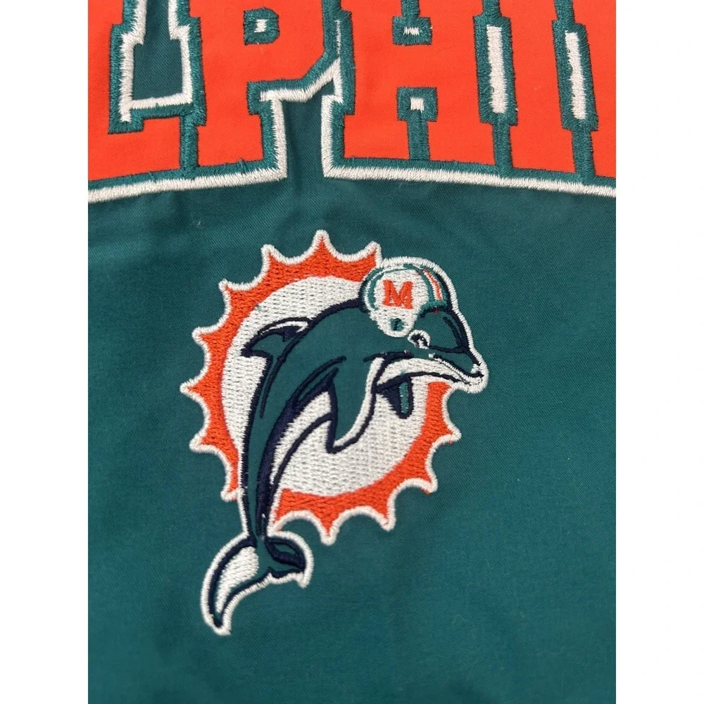 Vintage‎ Miami Dolphins LOGO Game Day Pullover Windbreaker Jacket  Youth L 14/16
